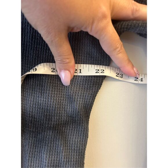 Anthropologie Maeve Cowl neck waffle knit shirt sz M tie-dye minimalist casual - Picture 5 of 6